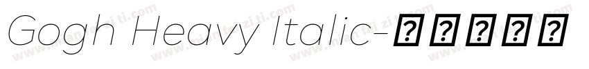 Gogh Heavy Italic字体转换